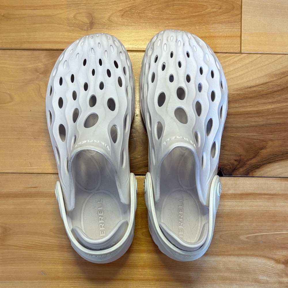 Merrell Hydro Moc Clog Slip On Shoe Sandals Girls white size 1